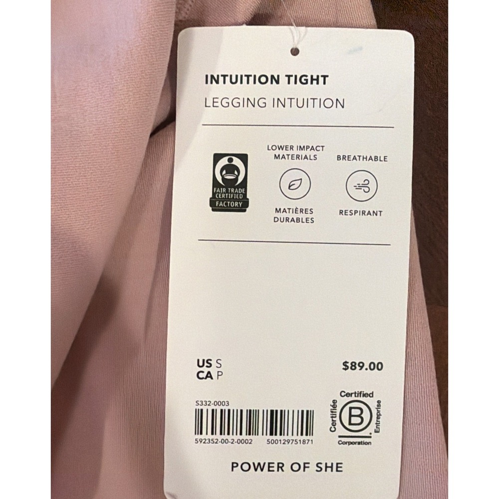 Athleta Intuition Ultra High Rise Cotton Tight-Pink-Size S - Picture 5 of 6